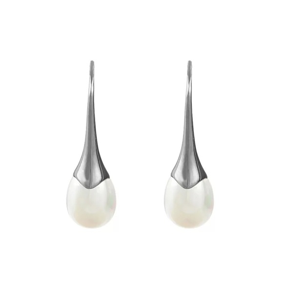 Jewelry - 925 Sterling Silver Pearl Drop Hook Earrings
